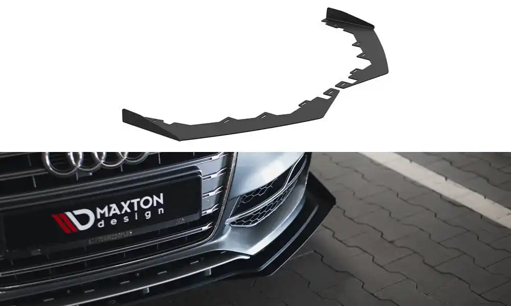 Vrácení Zdarma Audi A3 8V S-Line / S3 Sedan, "Street Pro" rohové spoilery pod přední nárazník, Maxton design