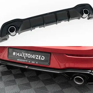 Volkswagen Golf GTE Mk8, vložka zadního nárazníku s imitacemi koncovek výfuku, Maxton Design Ověřený