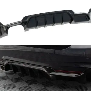 Pouze Dnes BMW řada 4 F32 M-Pack, vložka zadního nárazníku s jednoduchou koncovkou vlevo, Maxton design