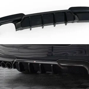 BMW řada 5 F10/F11 M-pack, vložka zadního nárazníku ver.2 s jednoduchou koncovkou vlevo, Maxton Design Autentický