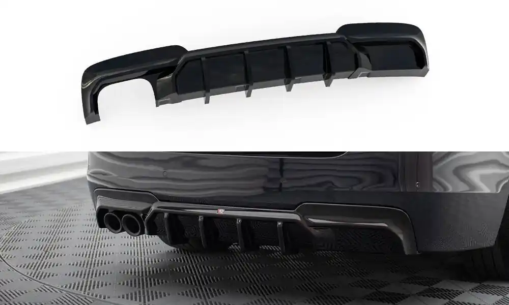 BMW řada 5 F10/F11 M-pack, vložka zadního nárazníku ver.2 s jednoduchou koncovkou vlevo, Maxton Design Autentický