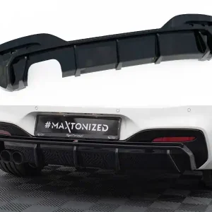 Vrácení Zdarma BMW řada 1 F20 Facelift M140i, vložka zadního nárazníku s dvojkoncovkou vlevo, Maxton Design