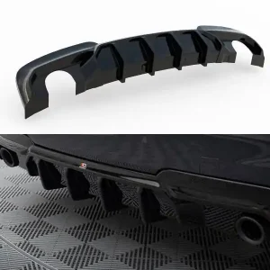 BMW řada 5 F10/F11 M-Pack, vložka zadního nárazníku ver.2 s jednokoncovkou na obou stranách, Maxton design Super Cena