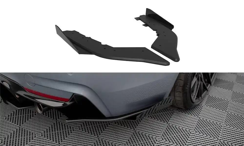 Nízká Cena BMW řada 4 F32 M-Pack 435i Coupe, "Street Pro" boční difuzory pod zadní nárazník s křidélky, Maxton design