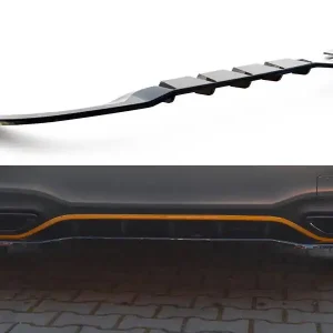 Originální Mercedes třída A W177 AMG-Line Hatchback, středový spoiler pod zadní nárazník s žebrováním, Maxton design