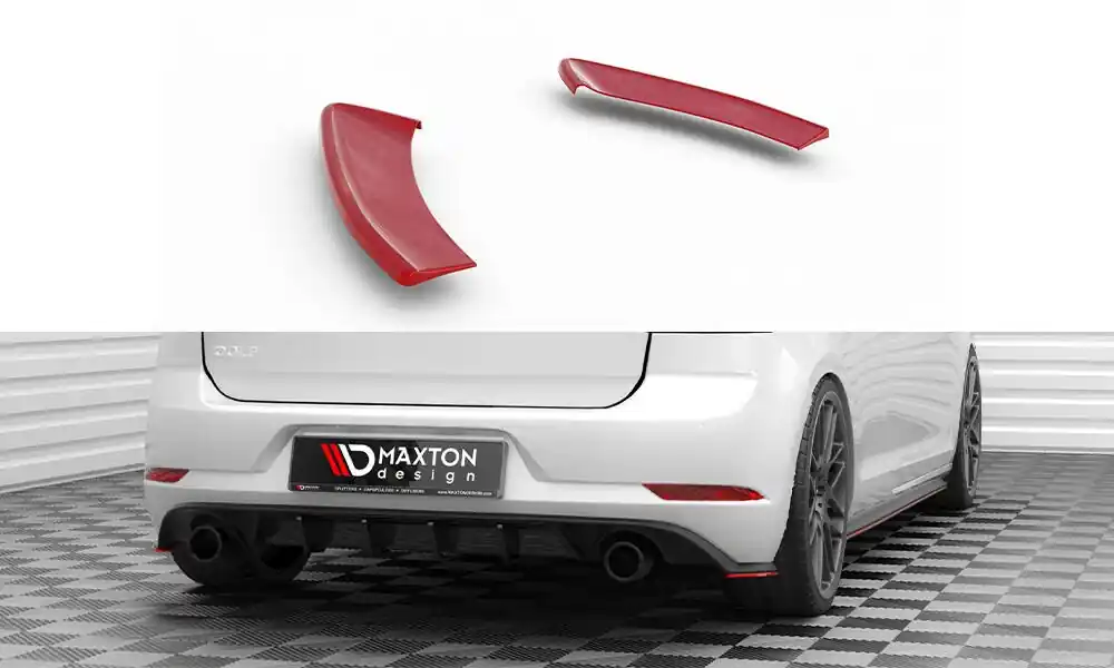 Novinka Volkswagen Golf GTI Mk7 FL, boční difuzory pod zadní nárazník ver.2, Maxton design