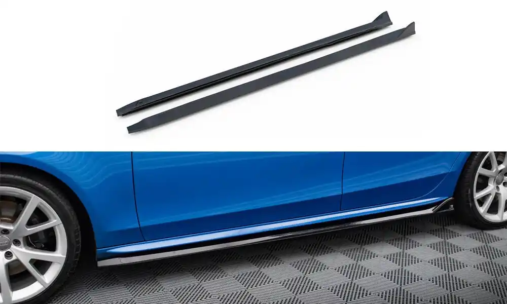 Sezónní Sleva Audi A4 B8 / S4 B8 Sedan/Avant, difuzory pod boční prahy ver.4, Maxton design