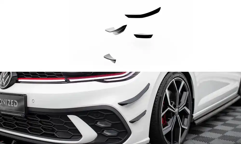 Časově Omezené Volkswagen Polo GTI Mk6 Facelift, přítlačná křidélka předního nárazníku, Maxton design