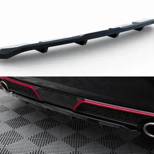 Akce Kia Cee‘d Mk 3/ProCeed GT, středový spoiler pod zadní nárazník s žebrováním, Maxton Design