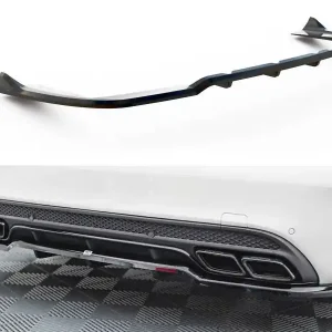 Akce Mercedes třída C S205/C63 AMG, W205/C63 AMG Sedan/Estate, středový spoiler pod zadní nárazník s žebrováním, Maxton design