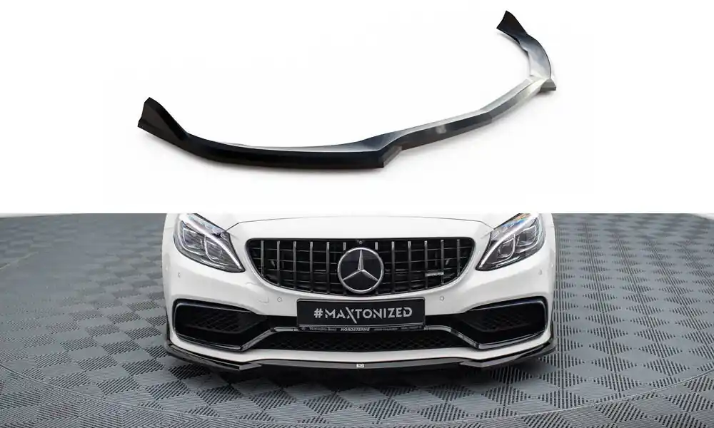 Mercedes třída C S205/C63 AMG, W205/C63 AMG Sedan/Estate, spoiler pod přední nárazník ver.3, Maxton design Levný