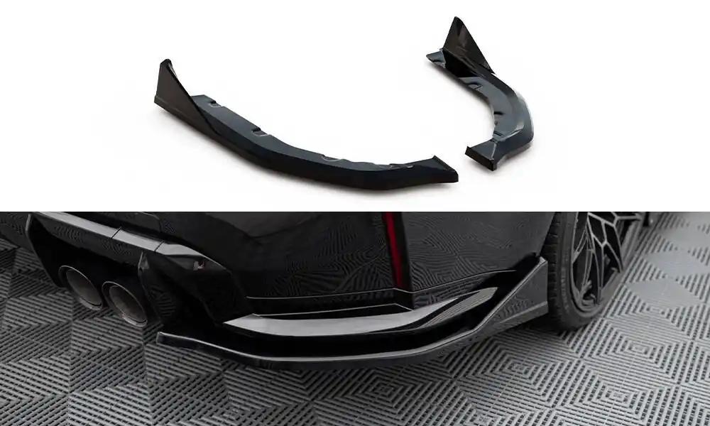 Sezónní Sleva BMW řada M3 G80, boční difuzory pod zadní nárazník ver.4, Maxton design