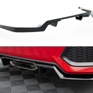 Expresní Doručení Honda Civic Mk10 SI, středový spoiler pod zadní nárazník s žebrováním, Maxton design