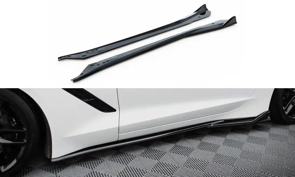 Vrácení Zdarma Chevrolet Corvette C7 Z06, difuzory pod boční prahy ver.2, Maxton design