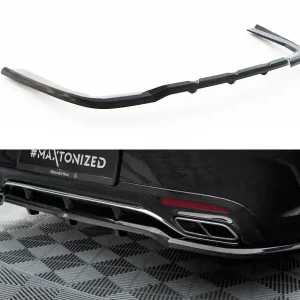 Přímo Od Výrobce Mercedes třída S W222/Coupe (C217)/AMG-Line Facelift, středový spoiler pod zadní nárazník s žebrováním, Maxton Design