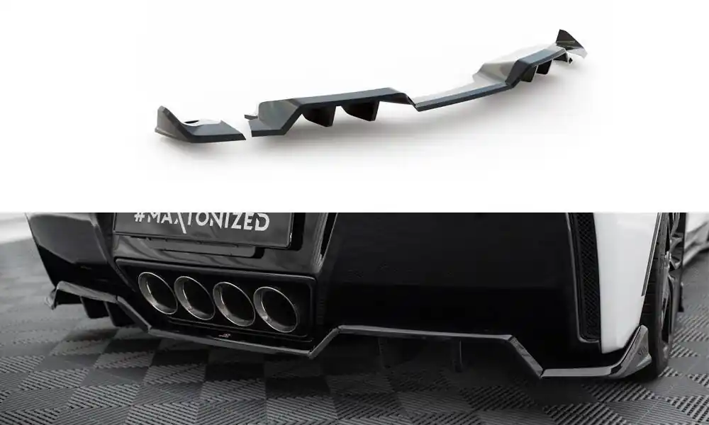 Ihned K Objednání Chevrolet Corvette C7, středový spoiler pod zadní nárazník s žebrováním + boční difuzory pod zadní nárazník, Maxton design