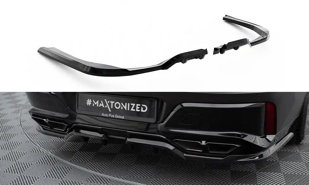 Must-Have BMW řada 7 G70 M760e, středový spoiler pod zadní nárazník s žebrováním, Maxton Design