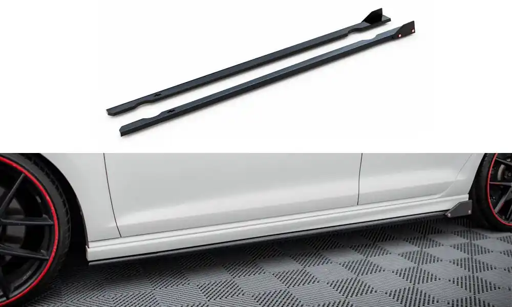 Volkswagen Golf R Mk7, difuzory pod boční prahy v.3 s křidélky, Maxton design Nakupujte Hned