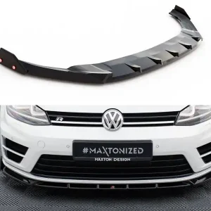 Volkswagen Golf R Mk7, spoiler pod přední nárazník v.5 s křidélky, Maxton design Autentický