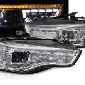 Audi A5 11-16 - Přední světla LED CHROMOVÁ SEQ Nejprodávanější