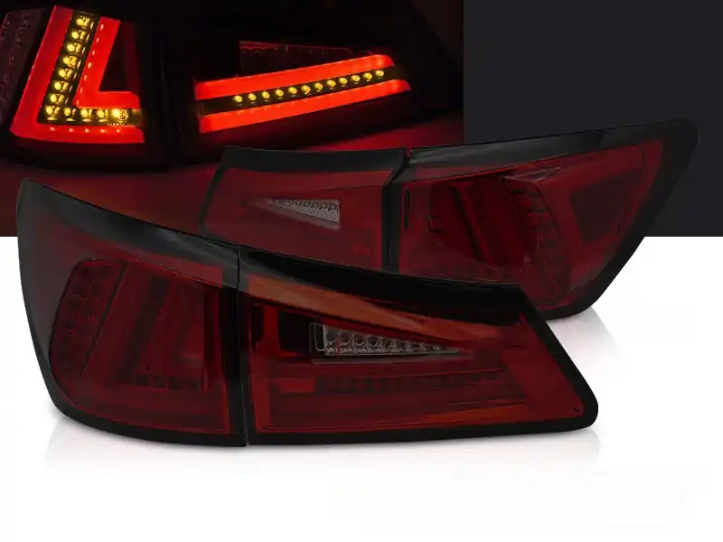 Speciální Cena LEXUS IS II 06-13 - zadní LED světla červená kouřová SQL