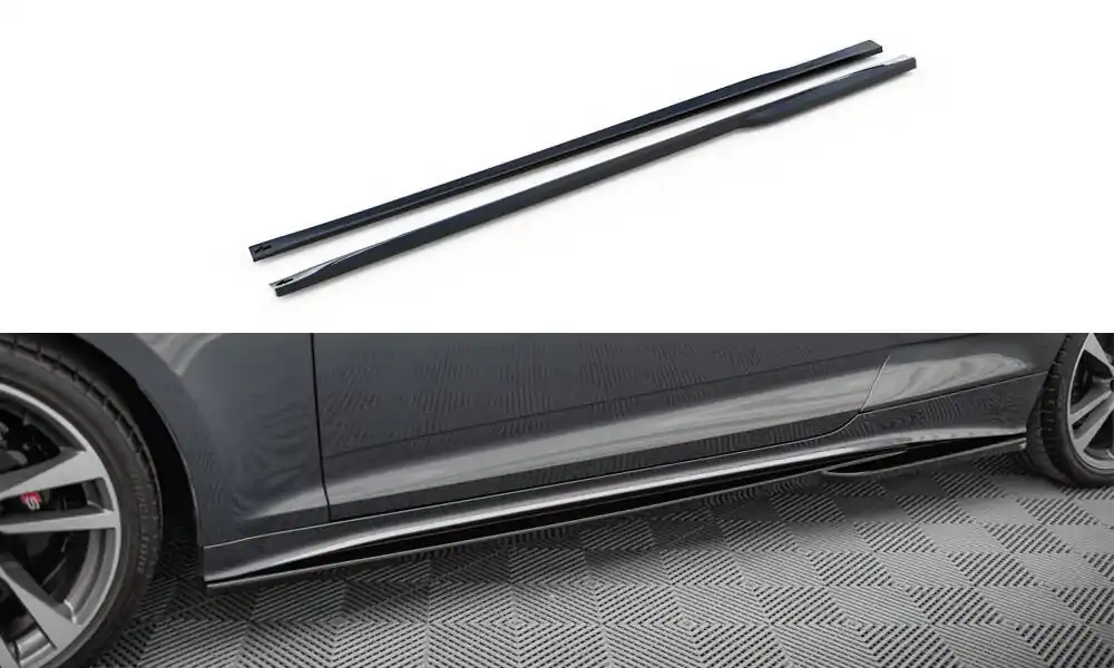 Audi S5 F5 FL Coupe / A5 S-Line F5 FL Coupe, difuzory pod boční prahy, Maxton Design Must-Have