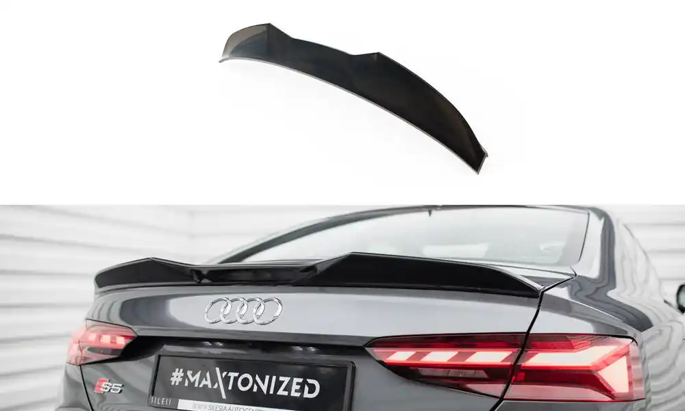 Novinka Audi S5 F5 FL Coupe / A5 S-Line F5 FL Coupe, prodloužení spoileru 3D, Maxton Design