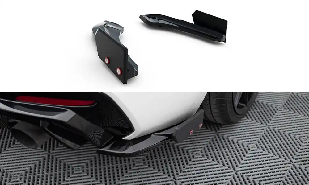 Pouze Dnes BMW řada 1 F20/F21 Facelift M-Pack/M140i, difuzory pod zadní nárazník s křidélky ver. 5, Maxton design