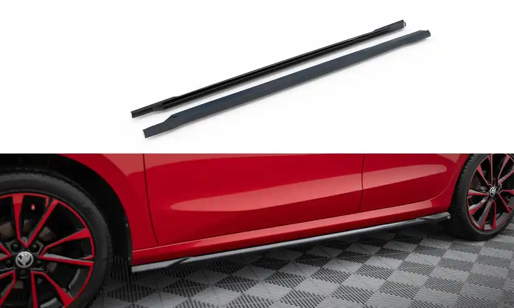 Škoda Fabia Mk4, difuzory pod boční prahy, Maxton design Hit Sezóny