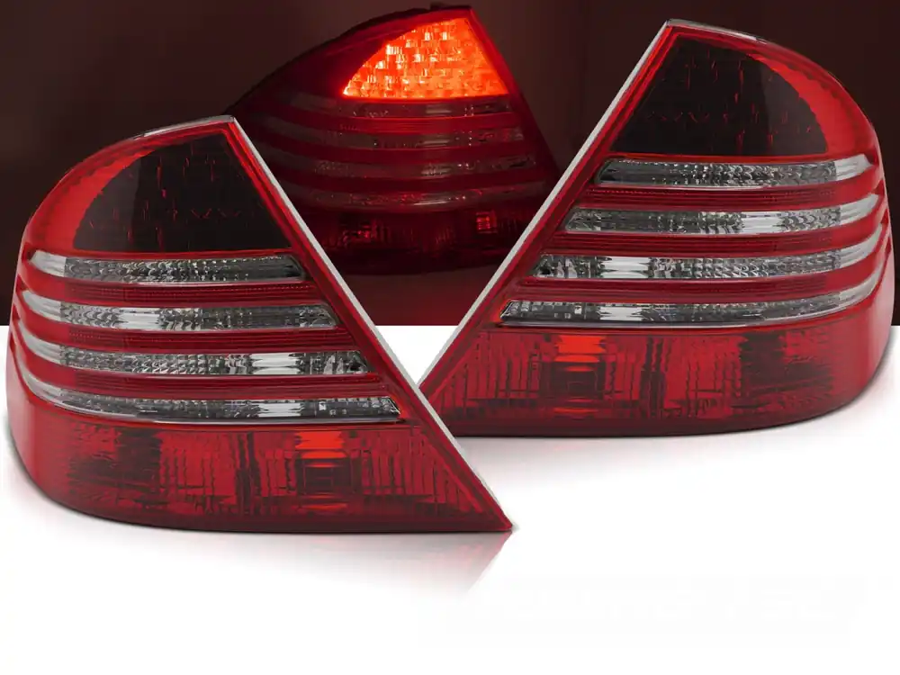 Mercedes W220 S-Class 09/1998-05/2005 - zadní LED světla červená kouřová Víkendová Akce