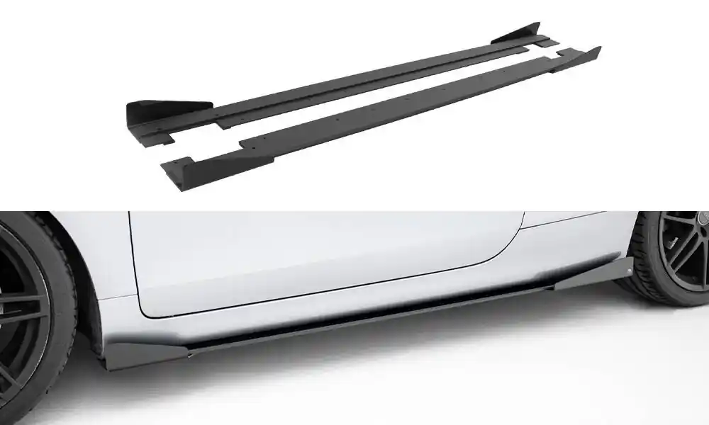 Audi TT S-Line 8J Facelift 2011-2013, "Street Pro" difuzory pod boční prahy s křidélky, Maxton design Vysoce Kvalitní