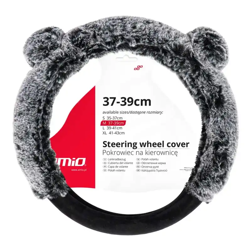 Jen Po Omezenou Doba Potah volantu medvídek ŠEDÝ SWC-55-M 37-39cm