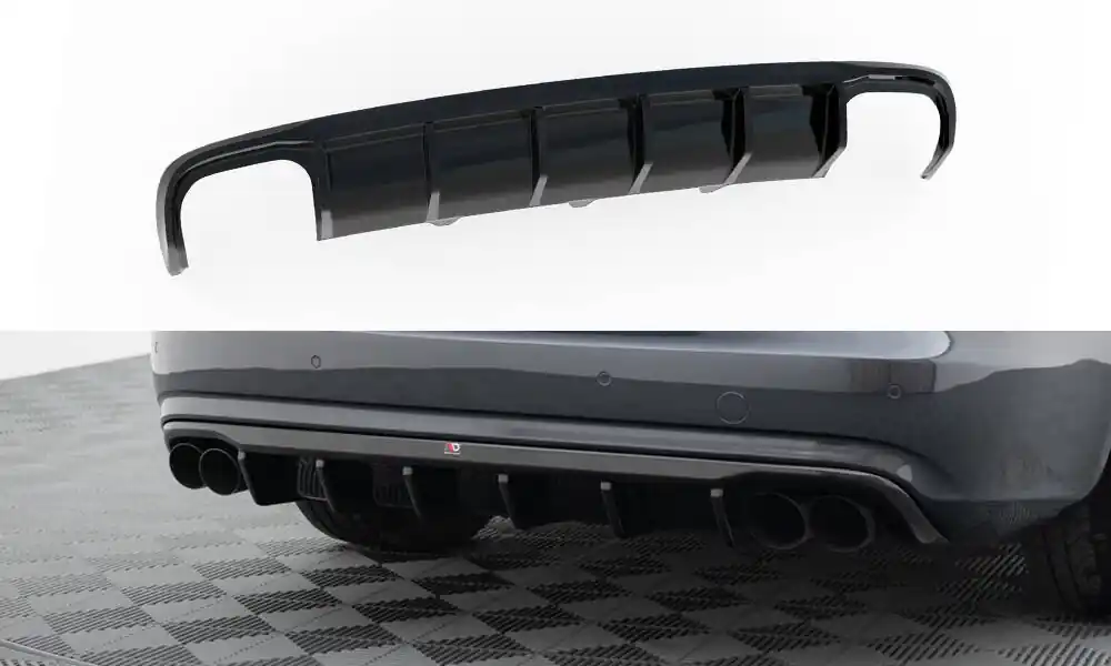 Audi A4 B8 Sedan/Avant FL, vložka zadního nárazníku s dvojkoncovkou na obou stranách, Maxton Design Sezónní Sleva