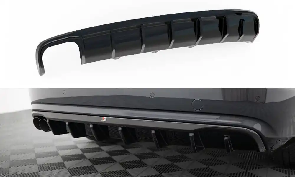 Audi A4 B8 Sedan/Avant FL, vložka zadního nárazníku s dvojkoncovkou na jedné straně, Maxton Design Bezpečná Platba
