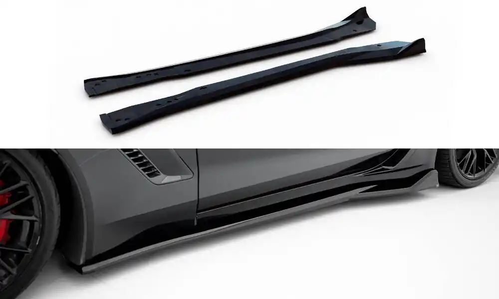 Hit Sezóny Chevrolet Corvette C7, difuzory pod boční prahy, Maxton design