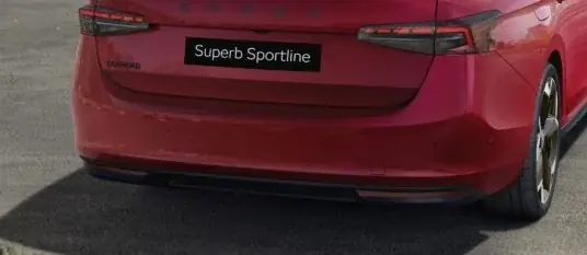Kup Teď Škoda Superb IV - Difuzor zadního nárazníku SPORTLINE v barvě BLACK MAGIC