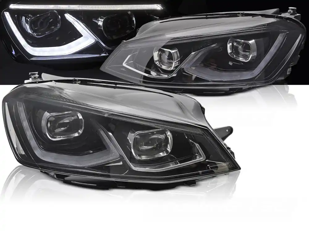 Volkswagen Golf 7 2014-2019 - přední černá světla Pouze Dnes