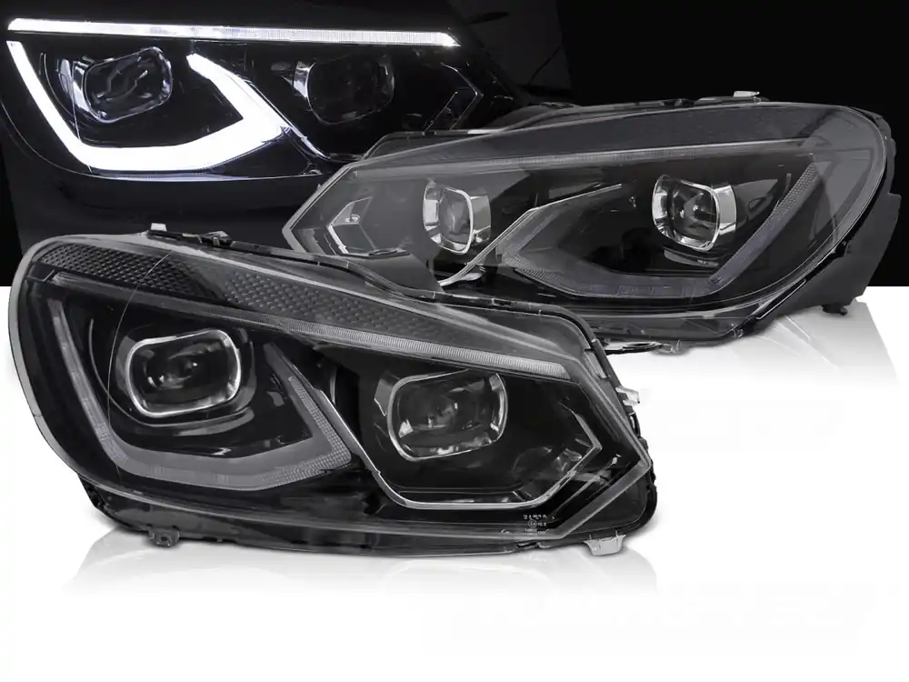 Novinka Volkswagen Golf 6 2008-2013 - přední černá světla