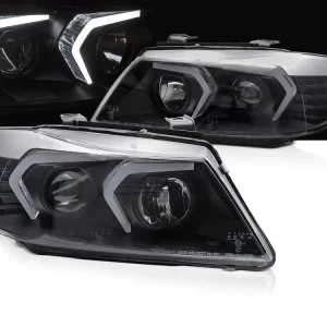 Super Cena BMW E90/E91 2005-2008 - přední LED světla ČERNÁ