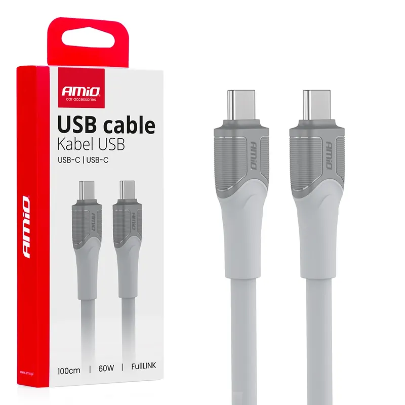 USB kabel USB-C to USB-C 60W 100cm FullLINK Levný