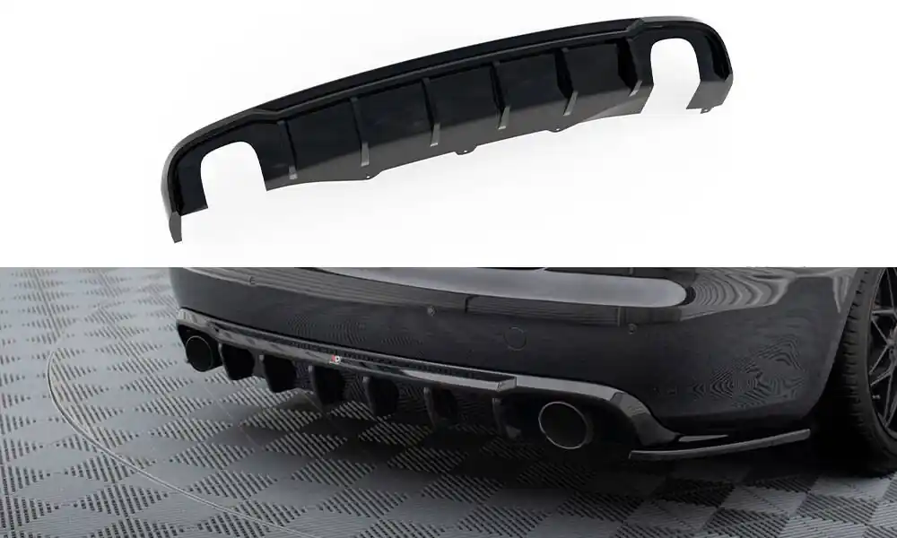 Akce Audi A4 B8 Sedan/Avant, vložka zadního nárazníku verze s jednoduchými výfuky na obou stranách, Maxton Design