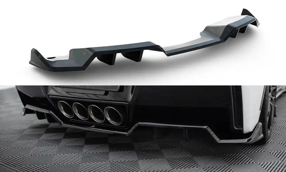 Chevrolet Corvette C7 Stingray, středový spoiler pod zadní nárazník s žebrováním, Maxton Design Pouze Dnes