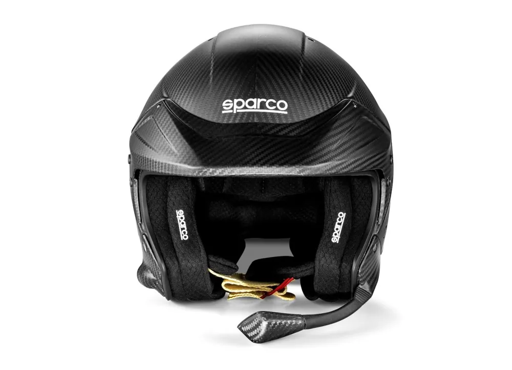 Poslední Šance Karbonová helma Sparco FLUX RJ-i Carbon, s interkomem a homologací FIA, barva černá