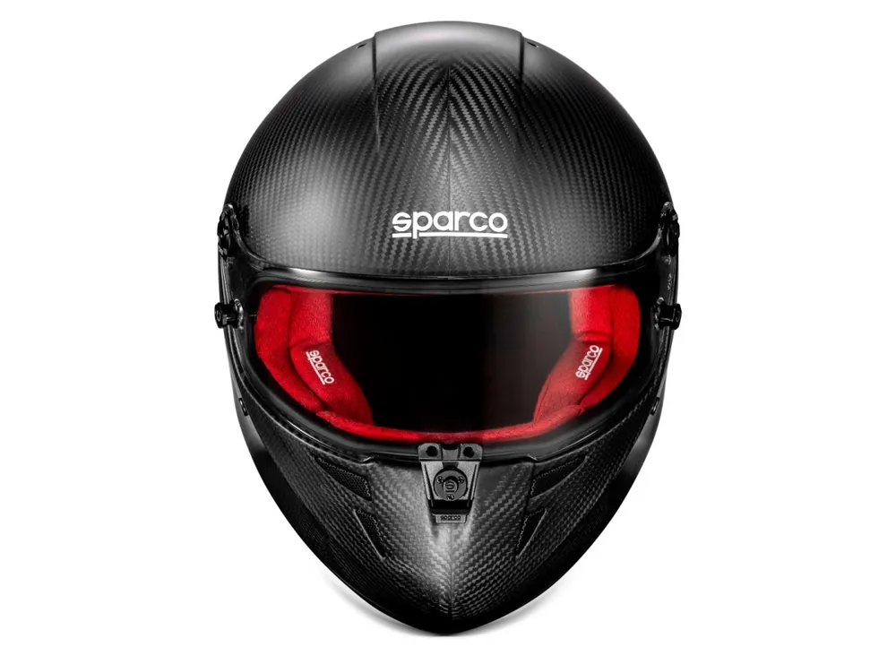 Bezpečná Platba Kartingová karbonová helma Sparco STEALTH Carbon, s homologací FIA, barva černo-červená