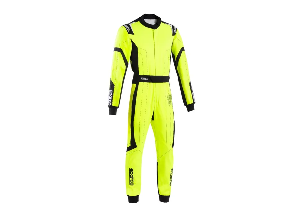 Kartingová kombinéza Sparco THUNDER, s homologací FIA, barva žluto-černá Cenový Hit