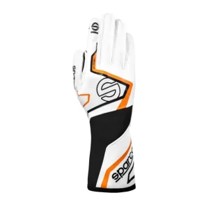 Kartingové rukavice Sparco K-TIDE+, s homologací FIA, barva bílo-oranžová Nízká Cena