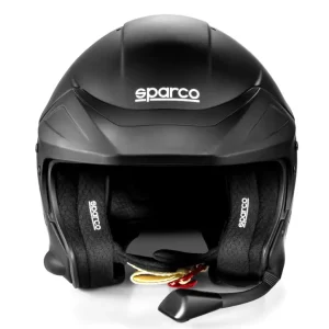 Sparco helma FLUX RJ-i, s interkomem a homologací FIA, barva černá Levný