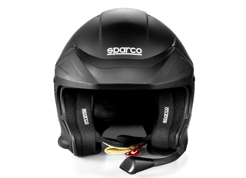 Sparco helma FLUX RJ-i, s interkomem a homologací FIA, barva černá Levný