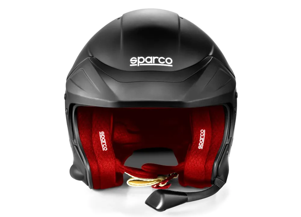 Sparco helma FLUX RJ-i, s interkomem a homologací FIA, barva černo-červená Akční Nabídka