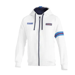 Bezpečná Platba Sparco mikina s kapucí, edice Martini Racing, barva bílá